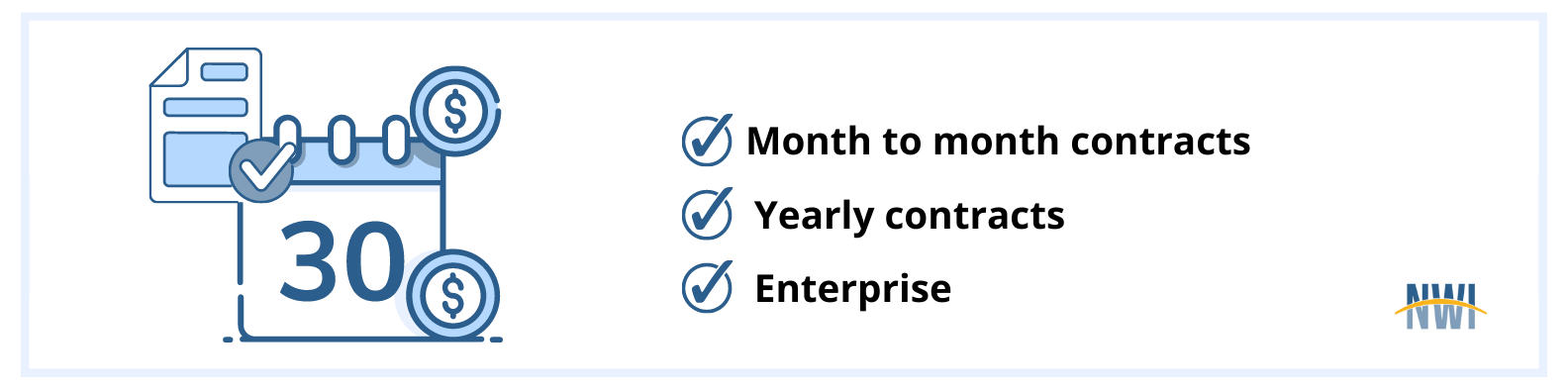 NWI month to month contracts